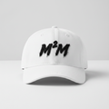 White baseball hat with M2M brushstroke logo