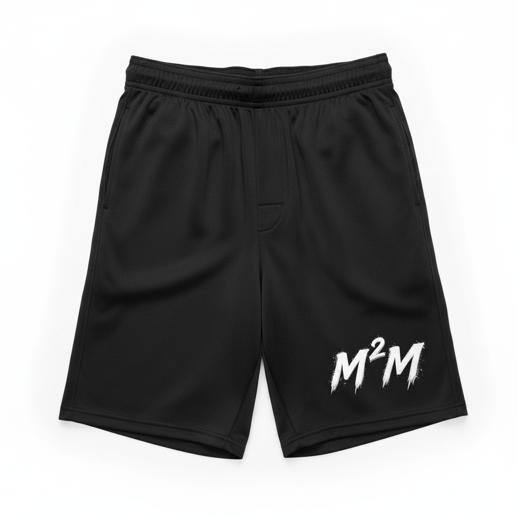 Black M2M Logo Shorts